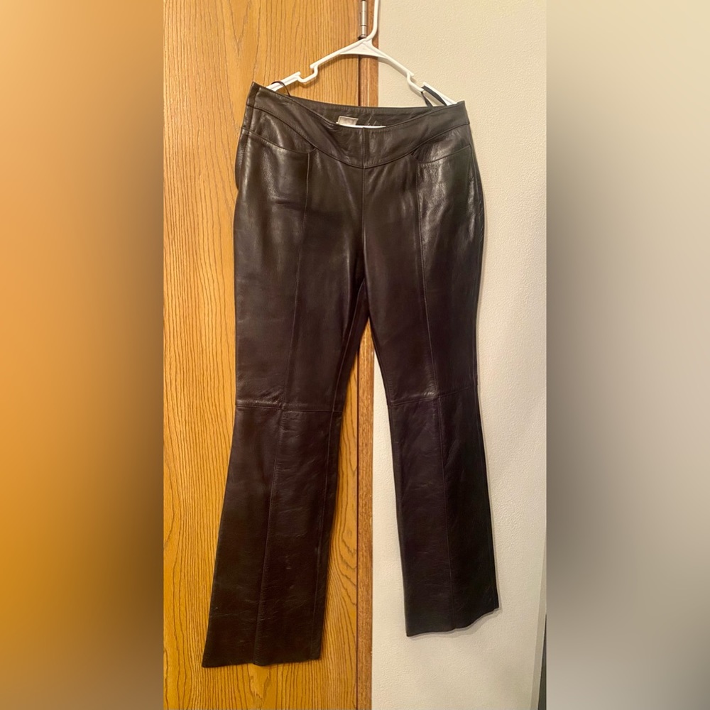 Harley Davidson Genuine Black Leather Pants Size 8